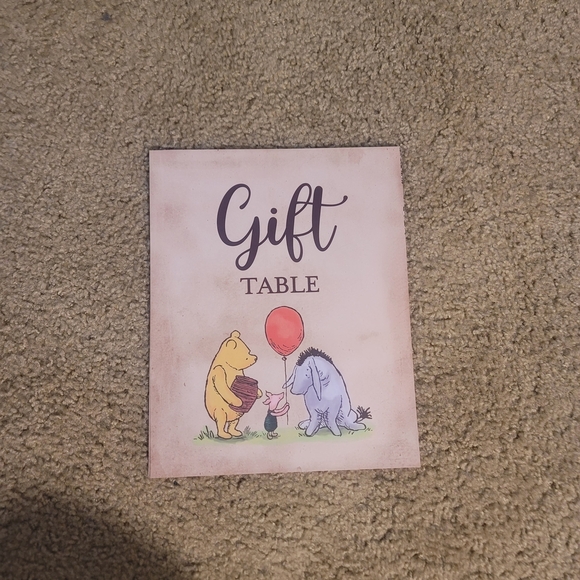 Classic Winnie The Pooh Party Table Signs 6 Pack 8"×11" - Picture 3 of 7